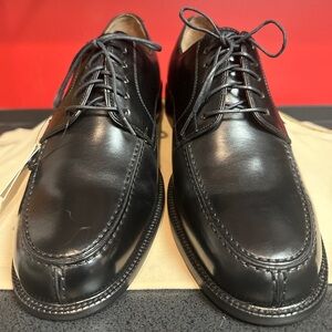 Bass Snider Black Leather Lace Up Oxfords Men's Size 8.5W New with Tags & Box